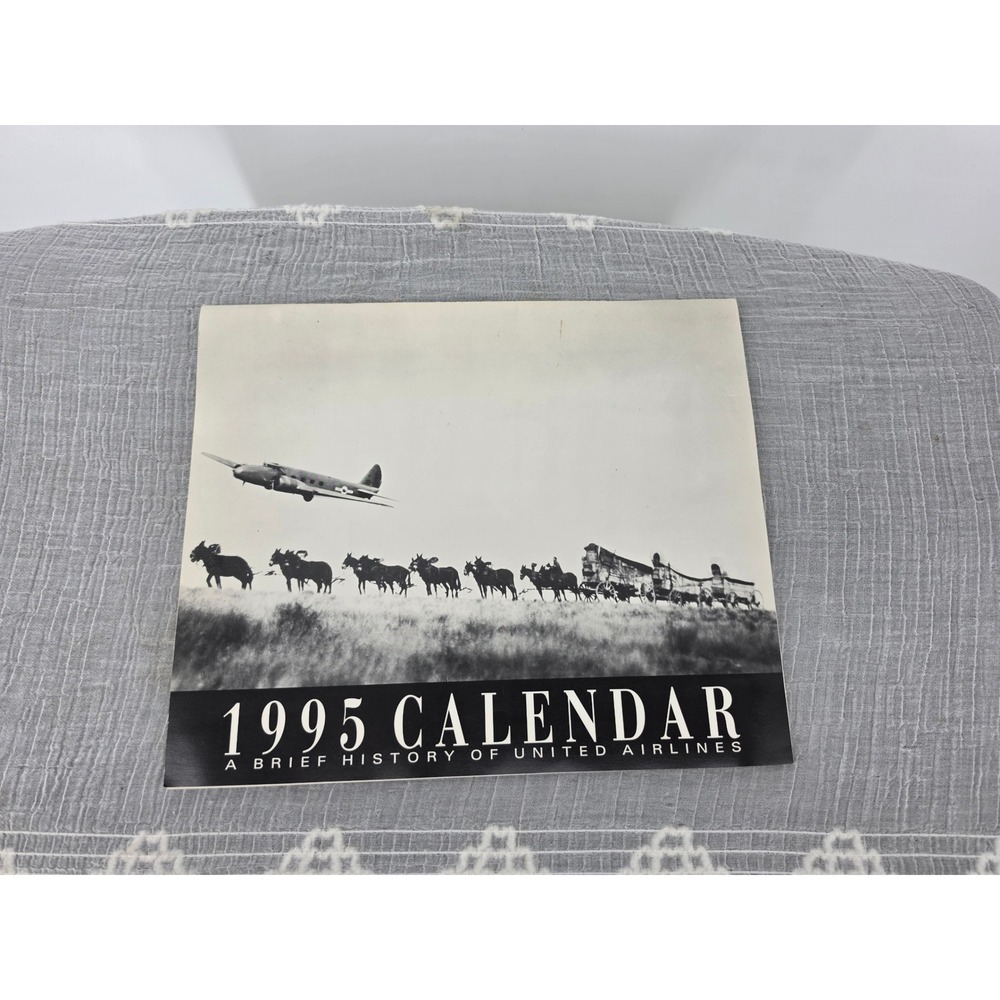Vintage 1995 United Airlines Calendar A Brief History of Aviation Memorabilia